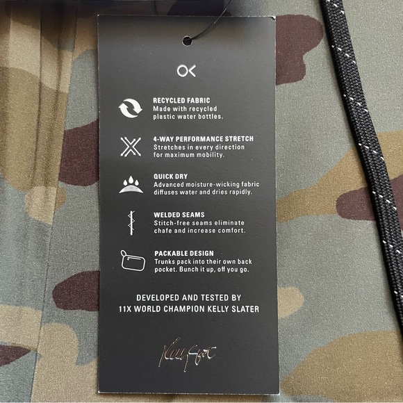 Outerknown Men's Camouflage Apex Trunks - Picture 4 of 6